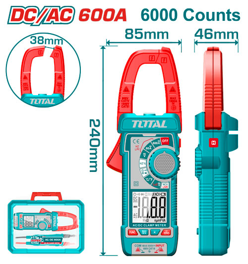DIGITAL CLAMP METER 600 AMP AC/DC