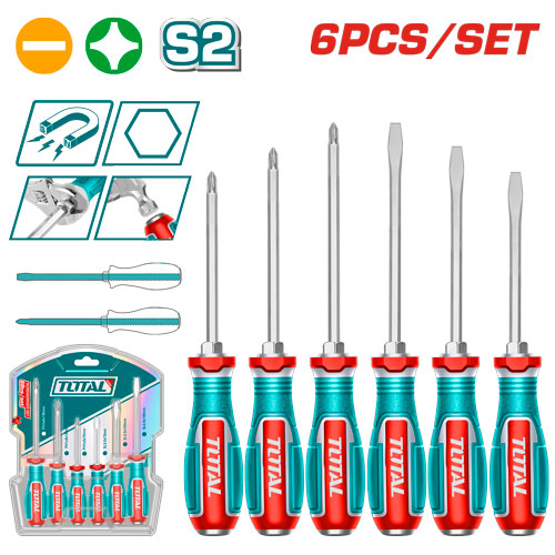 GO THROUGH SCREWDRIVER SET 6 PCS