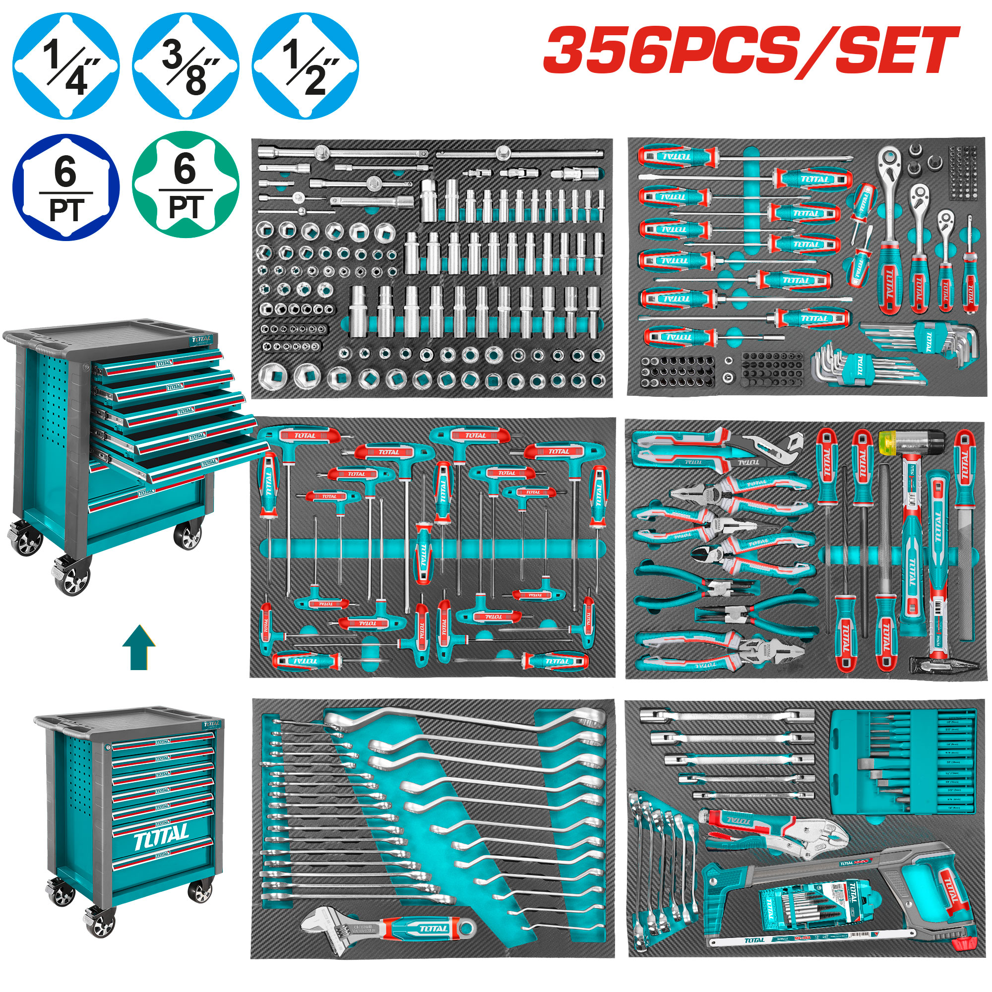356 PCS TOOL CHEST SET