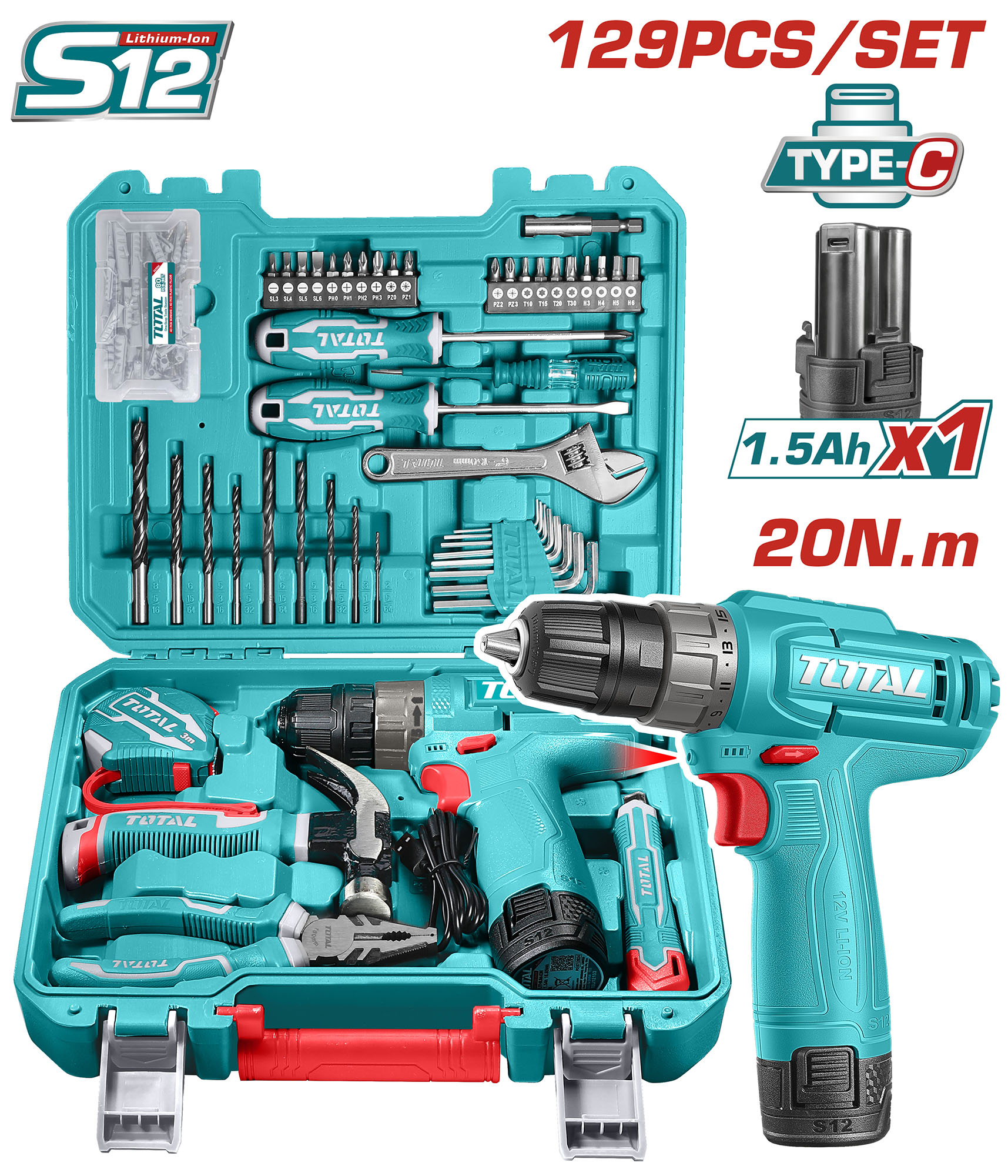 CORDLESS KIT 12 VOLT 89 PCS